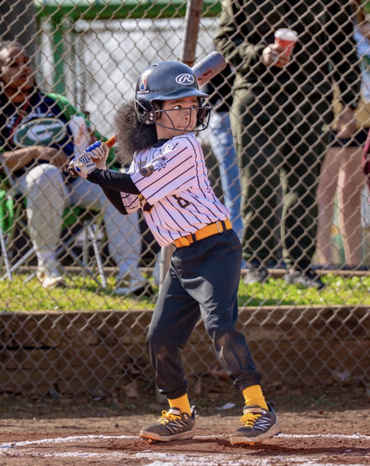 Noah at the plate, eyes locked on the pitcher
